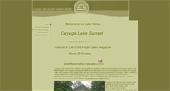 Desktop Screenshot of cayugalakesunset.net
